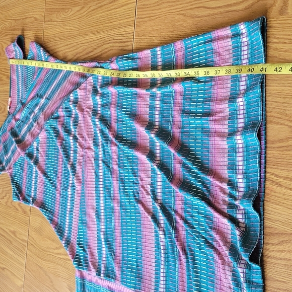 Joe brown maxi dress sleevesles v-neck size UK 16 colors pink purple green - Picture 14 of 16